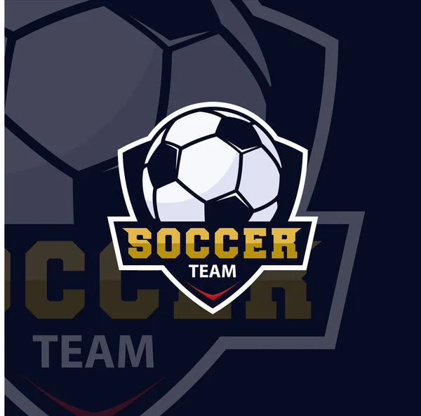 Bagde Clube Futebol Campeonato Futebol Torneio Futebol Modelo Logotipo Vetor — Vetor de Stock