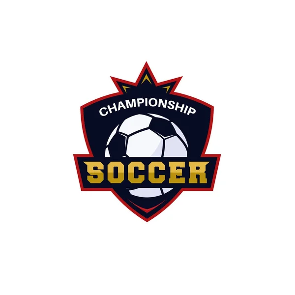 Bagde Clube Futebol Campeonato Futebol Torneio Futebol Modelo Logotipo Vetor — Vetor de Stock