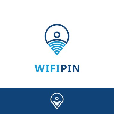 WiFi konum logo şablonu