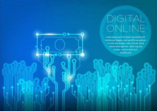 Banknot simgesi devre arka plan kavramı ile