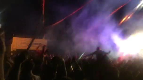 Pessoas Dançando Festival Ganesha Noite Índia — Vídeo de Stock