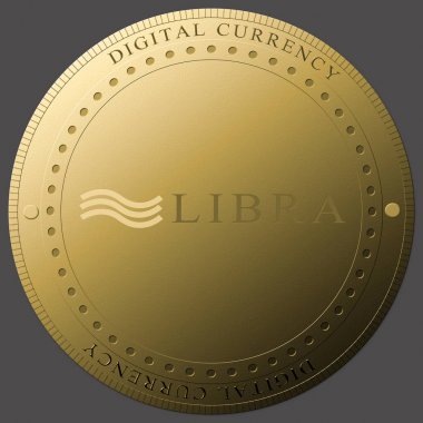 Terazi yeni dijital Cryptocurrency para sikke kavramı.