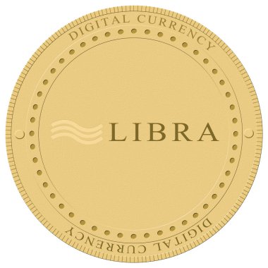 Izole arka plan üzerinde Terazi yeni dijital Cryptocurrency para sikke kavramı