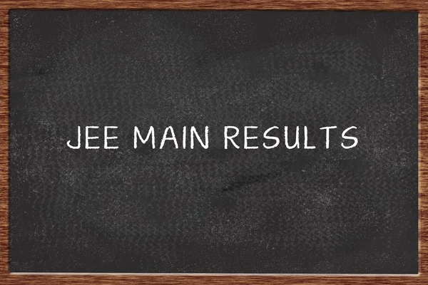 JEE MAIN Results written on Black chalk board — Stock Photo, Image