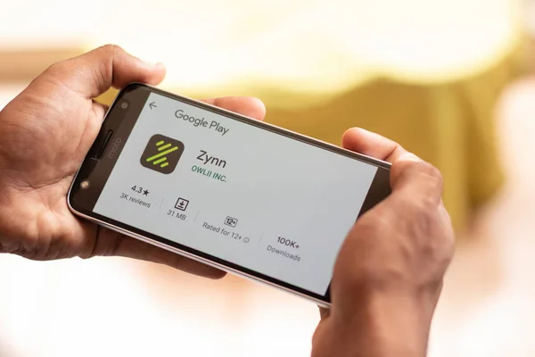 Maski India Mayo 2020 Zynn Descarga Aplicaciones Redes Sociales Dispositivos — Foto de Stock