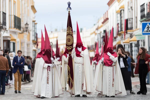 Marchena Sevilla Spanyolország 2019 Április Nagyhét Felvonulás Marchenában Sevillában Szent — Stock Fotó
