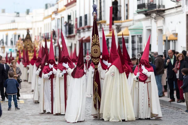 Marchena Sevilla Spanyolország 2019 Április Nagyhét Felvonulás Marchenában Sevillában Szent — Stock Fotó