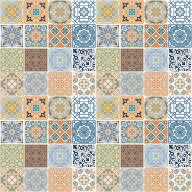 karelerin dikişsiz desen Geometrik tasarım. Baskı kumaş, duvar kağıdı