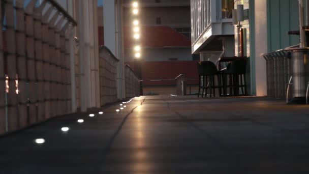 Noite Cidade Sem Pessoas — Vídeo de Stock