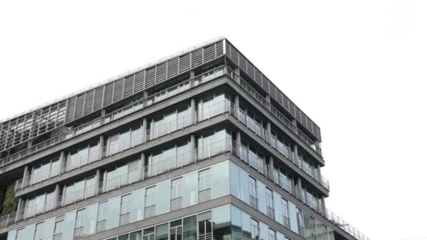 Edifícios Vidro Modernos Banca Bancária Antecedentes Comerciais Distrito Financeiro Vista — Vídeo de Stock
