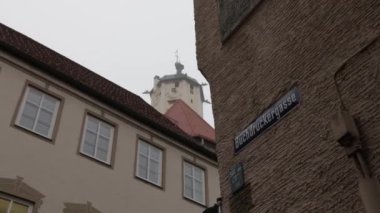 Memmingen eski kasaba Bavyera bölgesi Almanya, Avrupa, tarihi geleneksel mimari evler iyi olarak Avrupa Ortaçağ yerler arka plan seyahat