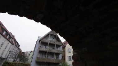 Memmingen eski kasaba Bavyera bölgesi Almanya, Avrupa, tarihi geleneksel mimari evler iyi olarak Avrupa Ortaçağ yerler arka plan seyahat