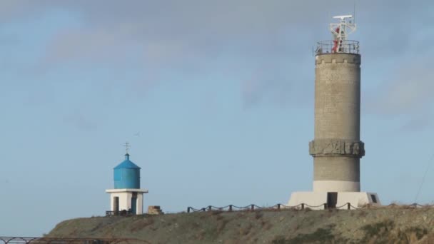 Старая Морская Станция Морская Башня Сторожевая Башня Старый Маяк — стоковое видео