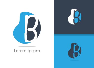 Salonu ve masaj merkezi B harfi logo tasarım, zen vektör simge B harfi.