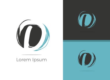 Güzellik ve Spa Masaj Merkezi D harfi logo tasarımı, Zen vektör simge D harfi.