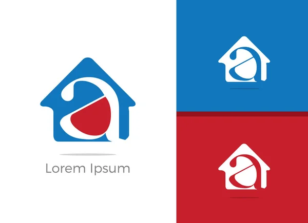 Real Estate Agency Letter Logo Design Letter Home Vector Icon — Stock Vector
