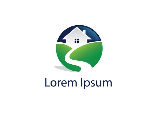 Eco Home Konzept Grüne Home Vektor Symbol Immobilien Immobilien Logo — Stockvektor