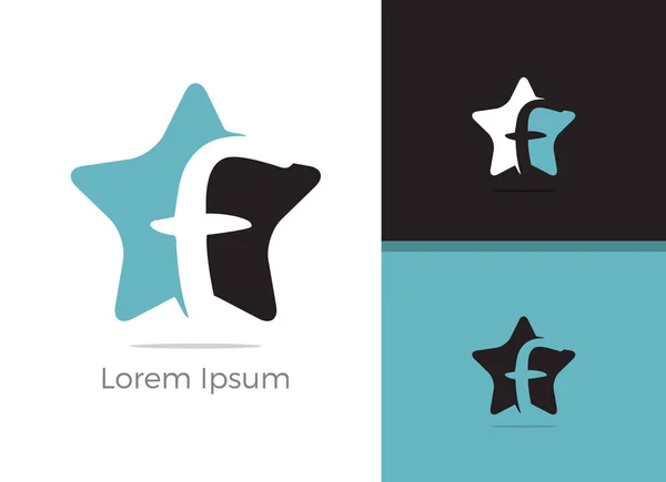 Diseño Del Logotipo Letra Icono Del Vector Estrella — Vector de stock