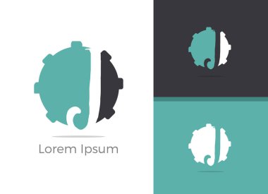 Mekanik ve tamir servisi harf J logo tasarımı, J mektupta vektör simge donatımı.