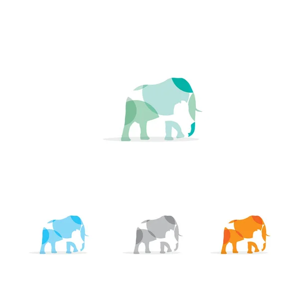 Барвиста Ілюстрація Тварин Слон Дика Тварина Логотип Дитини Векторний Дизайн — стоковий вектор
