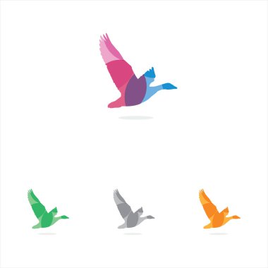 kuş logosu, özgürlük, sinek, aşk, bakım illüstrasyon 