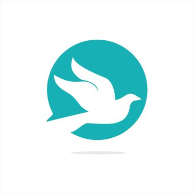 uçan güvercin vektör logo tasarım 