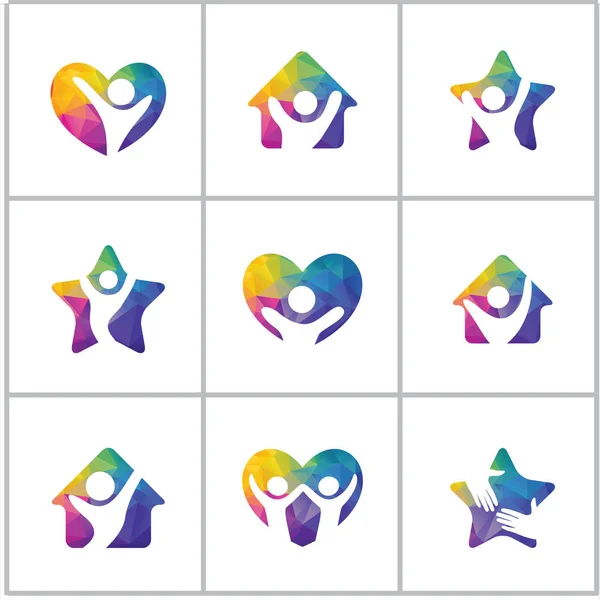五颜六色的插图 友谊矢量标志设计 — 图库矢量图片