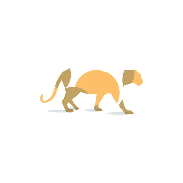 Panther Logo Design Tiger Vektor Ikone Animal Illustration — Stockvektor