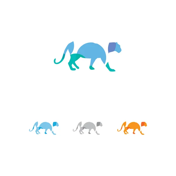 Дизайн Логотипу Пантери Векторний Значок Тигра Ілюстрація Тварин — стоковий вектор