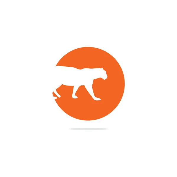 Párduc Logo Tervezés Tigris Vektor Ikon Állat Illusztráció — Stock Vector