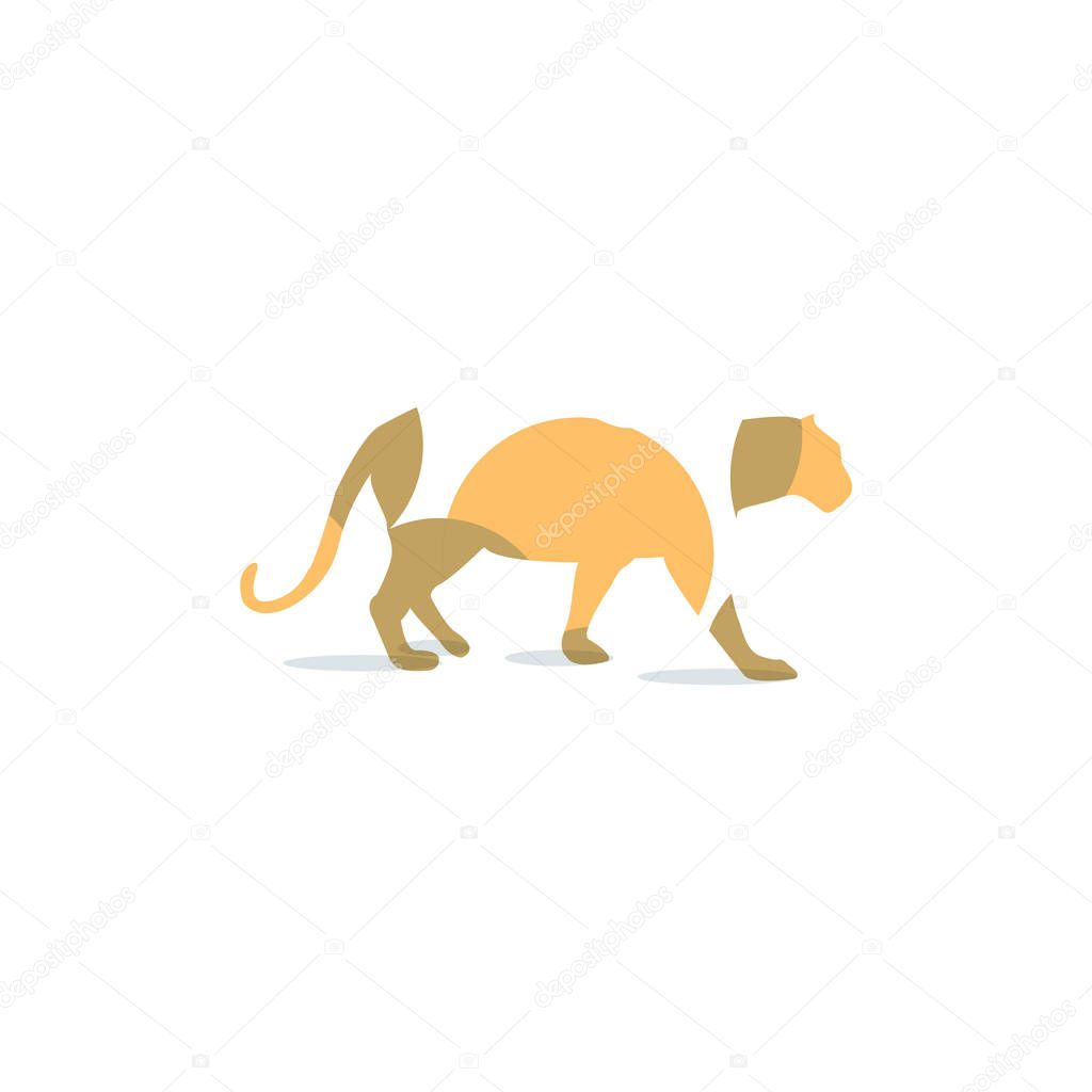 Panther logo design, tiger vector icon. animal illustration.
