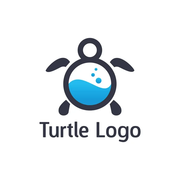 Turtle Vector Logo Design — Stock Vector