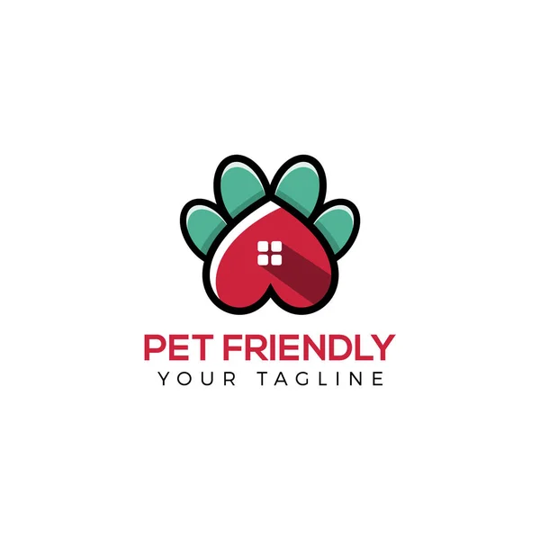 Projekt Logo Pet Pies Klinika Zwierząt Centrum Opieki Nad Zwierzętami — Wektor stockowy