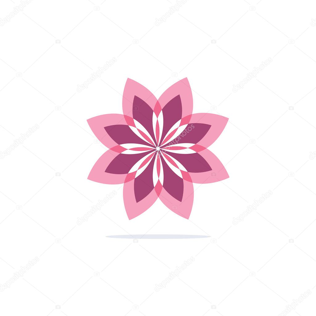 Flower design vector for spa boutique beauty salon cosmetician shop yoga class luxury hotel and resort.
