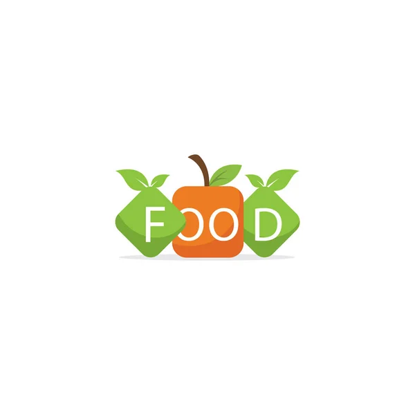 Düşük Poli Restoran Logo Gıda Aşığı Sağlıklı Organik Gıda Sanayi — Stok Vektör