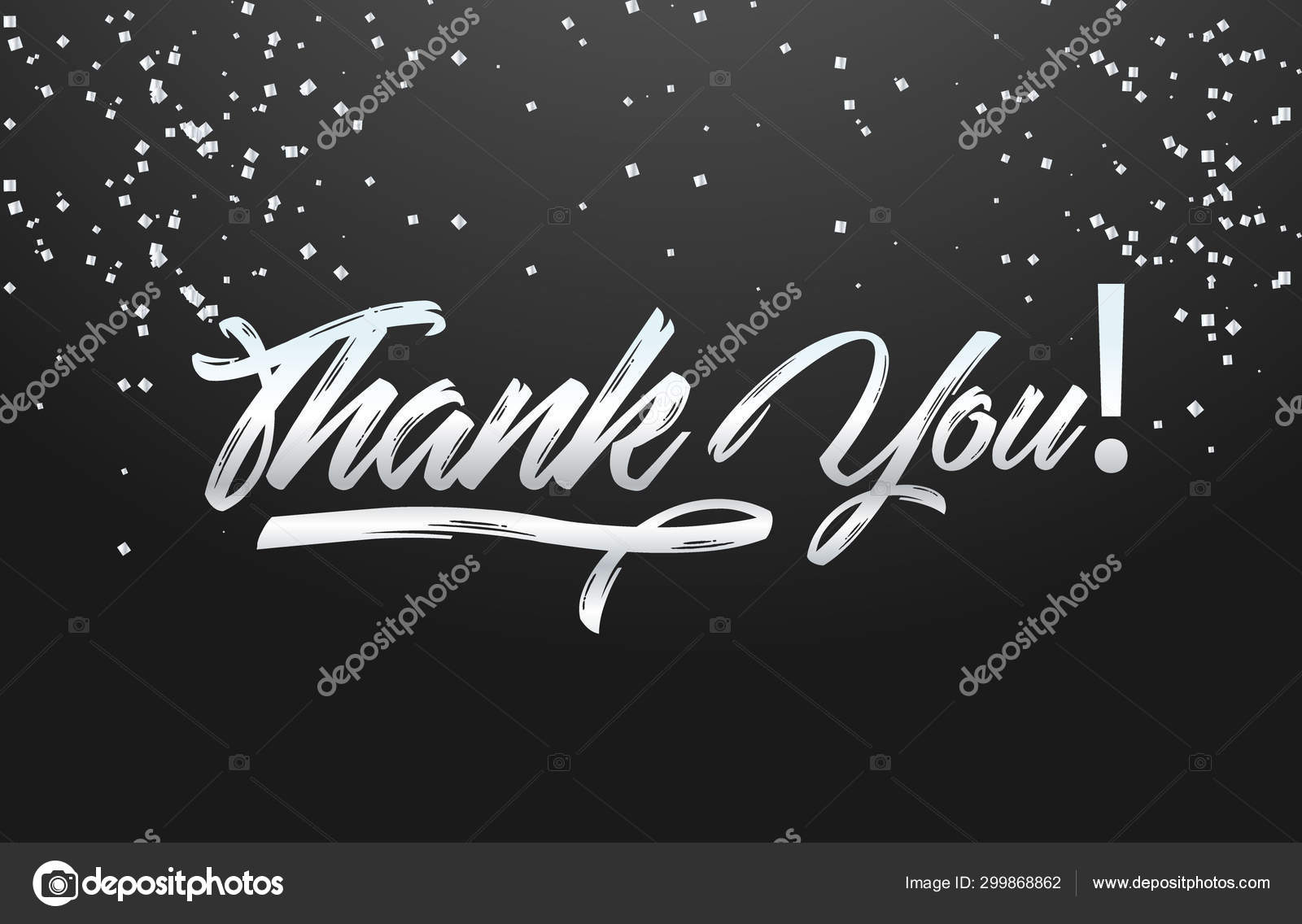 Thank You Vector Banner Design Silver Shine Thank You Text Stock Vector  Image by ©ahsanalvi #299868862