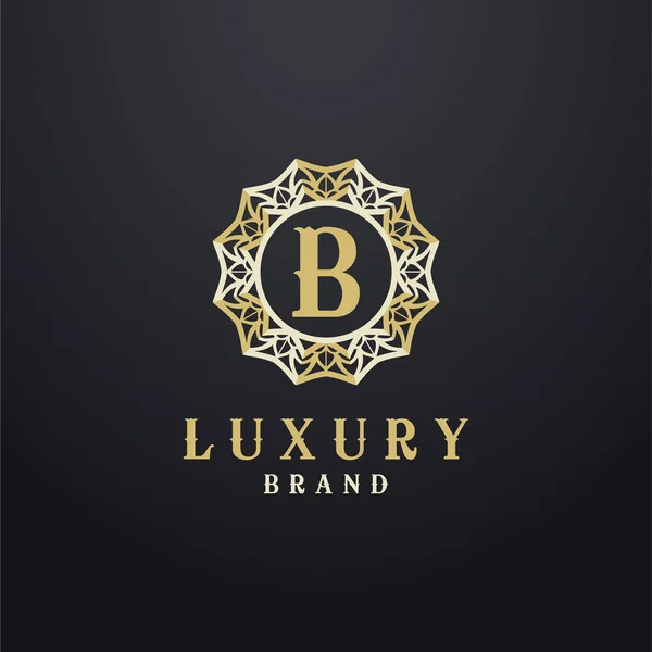 Luxury letter B monogram vector logo design. mandala and ornamental illustration. Cosmetics and beauty products icon.