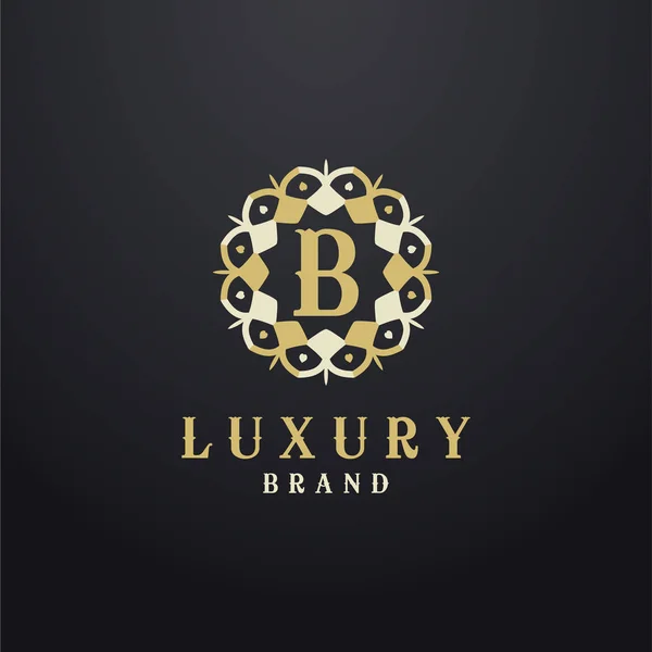 Luxury letter B monogram vector logo design. mandala and ornamental illustration. Cosmetics and beauty products icon.