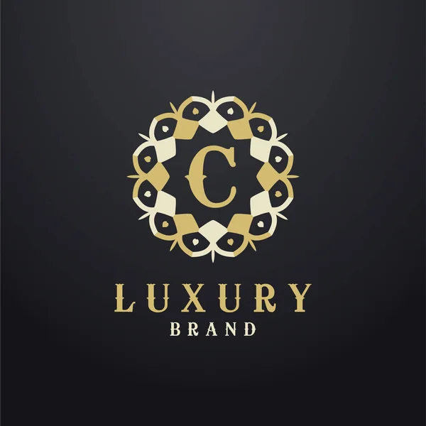 Luxury letter C monogram vector logo design. mandala and ornamental logo.