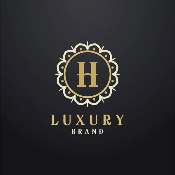 Diseño Cosmético Del Logotipo Letra Hotel Lujo Letra Vector Monograma — Vector de stock