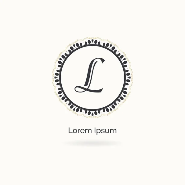 Luxury letter L monogram vector logo design. L letter mandala and ornamental logo. Cosmetic and beauty products icon.