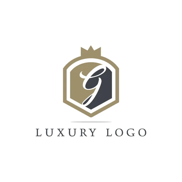 Luxury letter G monogram vector logo design. G letter in shield logo illustration. Safety and security icon.