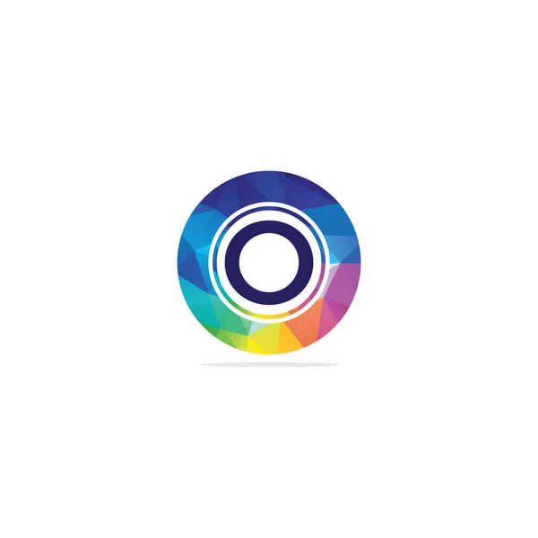 Letter Kleurrijke Logo Zeshoekige Veelhoekige Letter — Stockvector