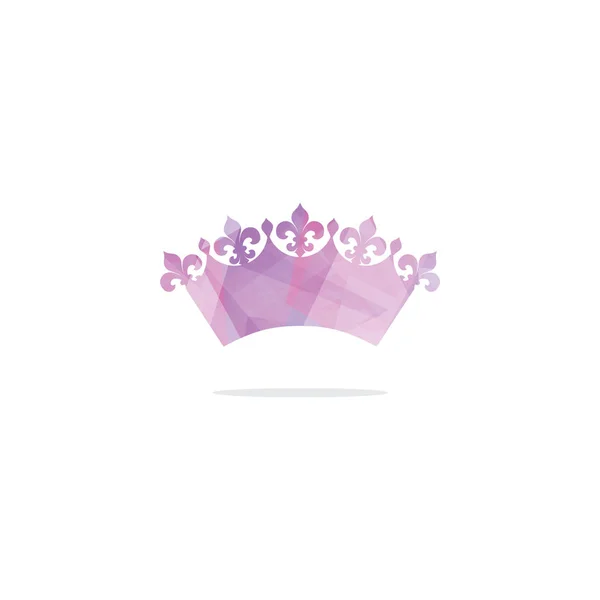 Colorful Crown Logo Design Abstract King Crown Vector Icon — Stock Vector