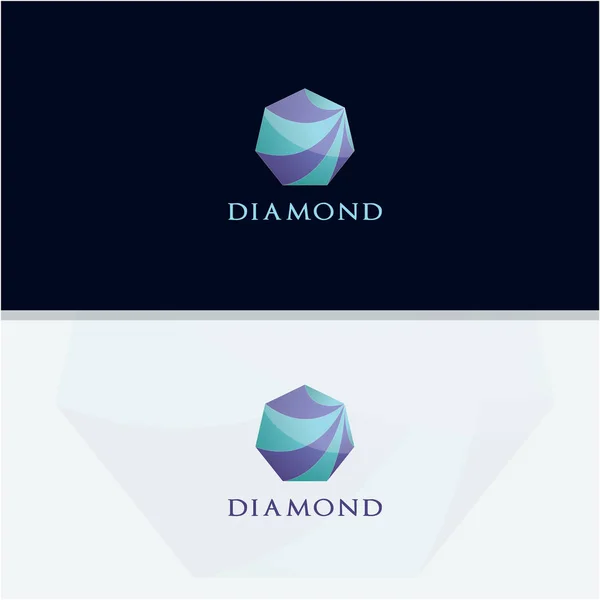 Diamond Logo Design Crushing Abstract Pattern Colorful Precious Stone Logotype — Stock Vector