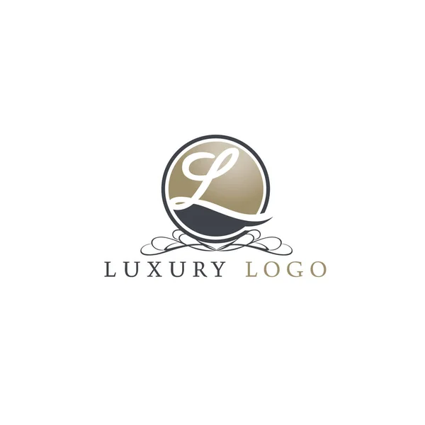 Letra Escudo Diseño Del Logotipo Carta Lujo Vector Icono Ilustración — Vector de stock