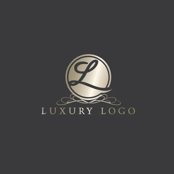 Letra Escudo Diseño Del Logotipo Carta Lujo Vector Icono Ilustración — Vector de stock