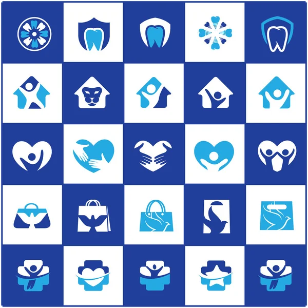 People Kids Care Logo Designs Hospital Dental Symbols Handbag Bird Vector Graphics