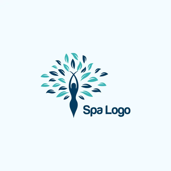 Logo Spa Salón Hermosa Moda Logo Floral — Vector de stock