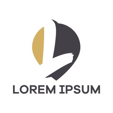 L harfi logo tasarımı, Konum şekli/pin vektör çiziminde L harfi